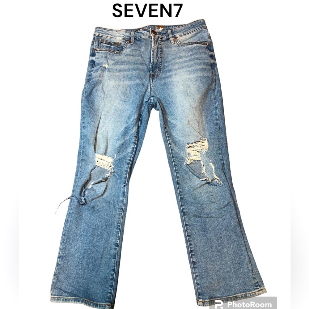 SEVEN7 distressed fashion jeans